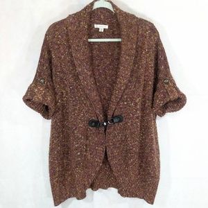 db Sweater Shrug Style Buckle Browns Cardigan 2X